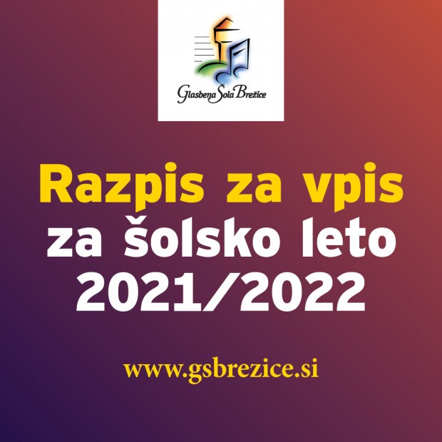 Razpis za vpis v glasbeno šolo